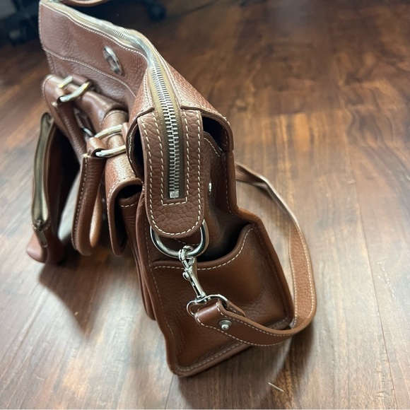 Dooney and Bourke Medium Brown Two Pocket Satchel - Picture 10 of 13